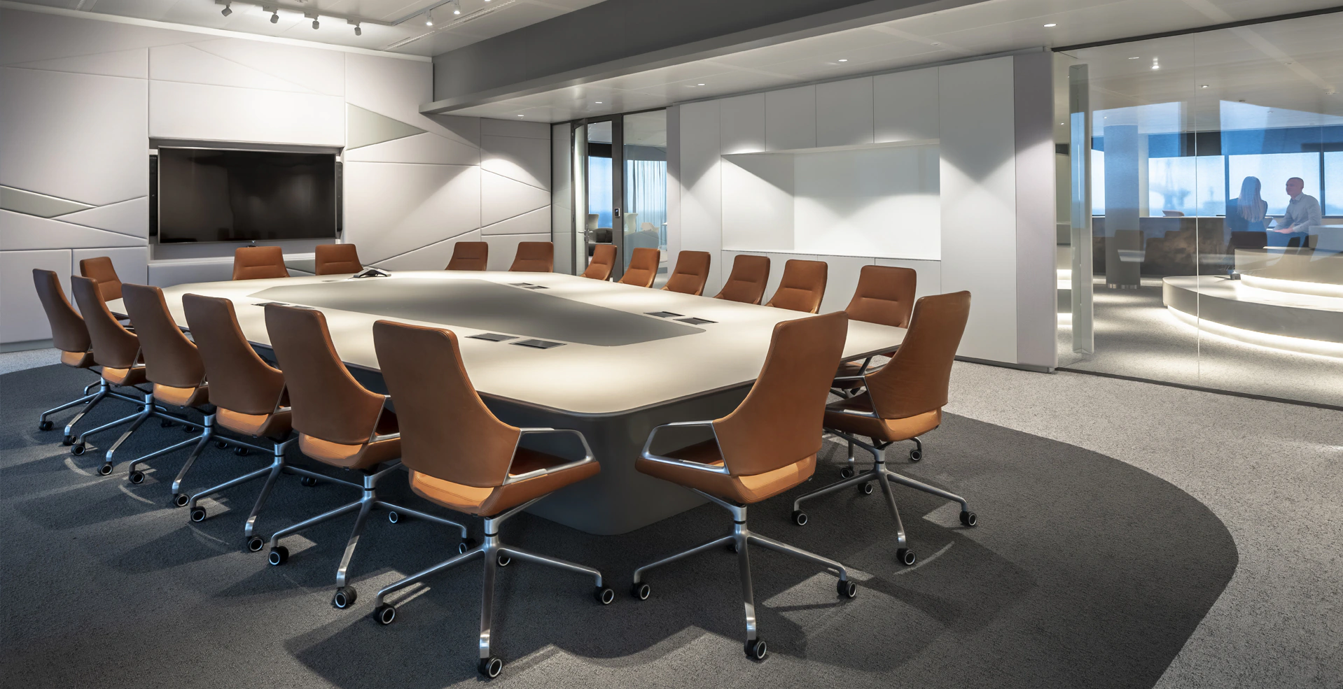 Maatwerk interieur Aalberts Industries WTC Utrecht door Smeulders Interieurgroep